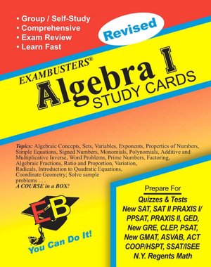 Algebra 1: Exambusters Study Cards