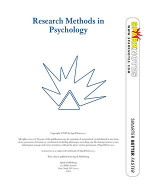 Research Methods in Psychology (SparkNotes Psychology Guide Series)