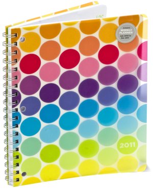 2011 Weekly Planner 8x10 Dots Engagement Calendar