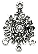 Precious Accents Silver Plated Metal Beads & Findings-27x18mm Earring W 3 Loops 8 Pkg by Cousin: Product Image