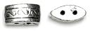 Precious Accents Silver Plated Metal Beads & Findings-10mm 2-Hole Spacer Bead 18/Pkg by Cousin: Product Image