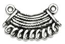 Precious Accents Silver Plated Metal Beads & Findings-17x9mm Component W/9 Holes 10/Pkg by Cousin: Product Image