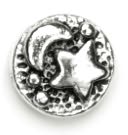 Precious Accents Silver Plated Metal Beads & Findings-9mm Circle Bead W Moon & Stars 16 Pkg by Cousin: Product Image