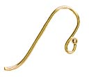 Gold Elegance 14k Gold Plated Beads & Findings-Small Ball Hooked Earring 8/Pkg by Cousin: Product Image