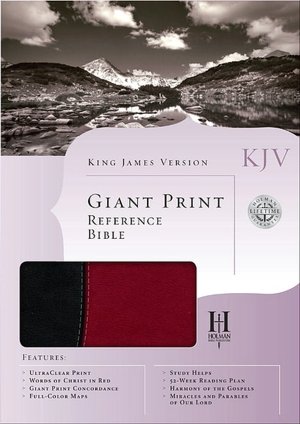 KJV Giant Print Reference Bible (Black/Burgundy Duotone)