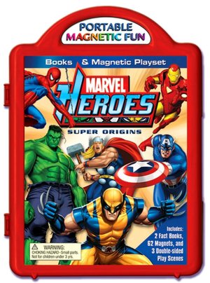 Marvel Heroes Super Origins Book and Magnetic Playset