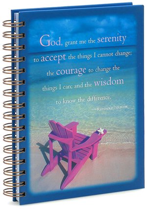 Blue Serenity Prayer Spiral Journal (5