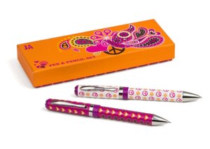 Jonathan Adler Love Dove Peace & Hearts Pen & Pencil Set-2 Piece