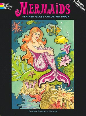 Mermaids Stained Glass Coloring Book