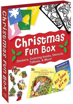 Christmas Fun Box with Sticker and Tattoos and Stencils