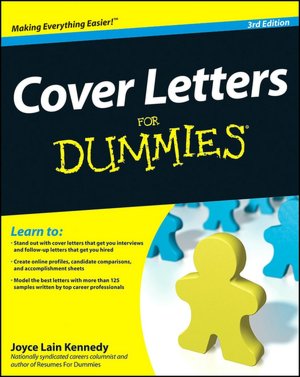 Cover Letters For Dummies 3E