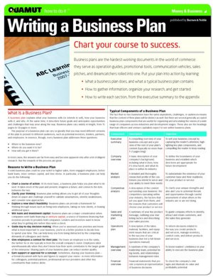 Writing a Business Plan (Quamut)