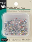 Color Ball Point Pins-Size 17 350/Pkg by Dritz: Product Image