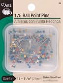 Color Ball Point Pins-Size 17 175/Pkg by Dritz: Product Image