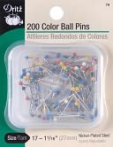 Color Ball Pins-Size 17 200/Pkg by Dritz: Product Image