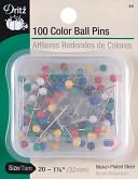 Color Ball Pins-Size 20 100/Pkg by Dritz: Product Image