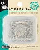 Ball Point Pins-Size 17 600/Pkg by Dritz: Product Image