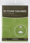 3D Foam Squares Combo Pack 440/Pkg-White by Thermoweb: Product Image