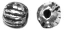 Precious Accents Silver Plated Metal Beads & Findings-4mm Fluted Round Bead 30/Pkg by Cousin: Product Image