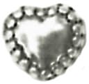 Precious Accents Silver Plated Metal Beads & Findings-5mm Heart 30/Pkg by Cousin: Product Image