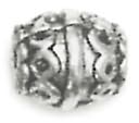 Precious Accents Silver Plated Metal Beads & Findings-6x8mm Barrel 16/Pkg by Cousin: Product Image