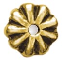 Precious Accents Gold Plated Metal Beads & Findings-3x7mm Spacer Bead 18/Pkg by Cousin: Product Image