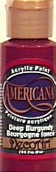 Americana Acrylic Paint 2 Ounces-Deep Burgundy/Opaque by Deco Art: Product Image