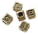 Alphabet Beads 6mm 85/Pkg-Gold Plated by Darice: Product Image