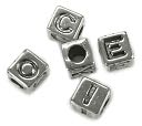 Alphabet Beads 6mm 85/Pkg-Silver Plated by Darice: Product Image
