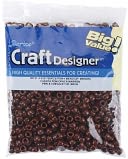 Pony Beads 6x9mm 720/Pkg-Brown by Darice: Product Image