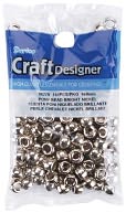 Pony Beads 6x9mm 144/Pkg-Nickel by Darice: Product Image