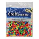 Pony Beads 6x9mm 720/Pkg-Neon Multi by Darice: Product Image