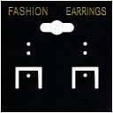 Earring Cards 2"X2" 100/Pkg-PVC/Black by Darice: Product Image