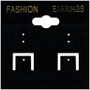 Earring Cards 2"X2" 100/Pkg-PVC/Black Velvet by Darice: Product Image