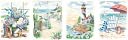 Dimensions Pencil By Number Kit 9"X12" Set of 4: Beach Scenes by Dimensions: Product Image