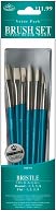 Brush Set Value Pack Bristle 8/Pkg-Round 1,3,5,8 & Flat 1,3,5,8 by Royal Brush: Product Image