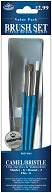 Brush Set Value Pack Camel/Bristle 3/Pkg-Shader 6, Round 3 & Flat 6 by Royal Brush: Product Image