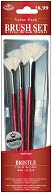 Brush Set Value Pack Bristle 3/Pkg-Fan 2,4,6 by Royal Brush: Product Image