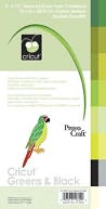 Cricut Cardstock Pad 6"X12" 32 Sheets-Greens & Black by Provo Craft: Product Image