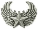 Antique Silver Concho 1-1/4"-Winged Star by Leather Factory: Product Image