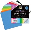 Adhesive Texture Brights Mat Stack 3.875"X3.875"-48 Sheets by Diecuts With A View: Product Image