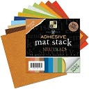 Adhesive Texture Neutrals Mat Stack 6"X6"-48 Sheets by Diecuts With A View: Product Image