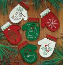 Mittens Ornament Kit-Set Of Six by Rachel's Of Greenfield: Product Image