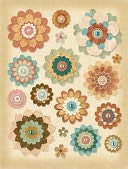 Ancestry.com Grand Adhesions Embellishments-Flowers by K&Company: Product Image