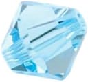 Swarovski Crystal Beads Facet Bicone 6mm 6/Pkg-Aquamarine by Darice: Product Image