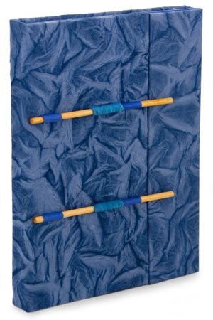 Blue Lotka Stick Handmade Paper Journal (6'x8.5