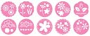 Chalk Stencils 10/Pkg-Flowers by Pebbles: Product Image