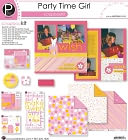 Party Time Scrapbook Page Kit 12"X12"-Girl ScrapbooKit by Pebbles: Product Image