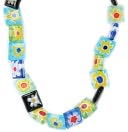 Millefiori Glass Bead Strands- 10mm Squares 9" by Darice: Product Image