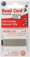 Natural Silk Bead Cord #4 2 Meters/Pkg-Grey by Beadalon: Product Image